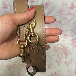 Coach Tan Leather Strap with Gold Hardware